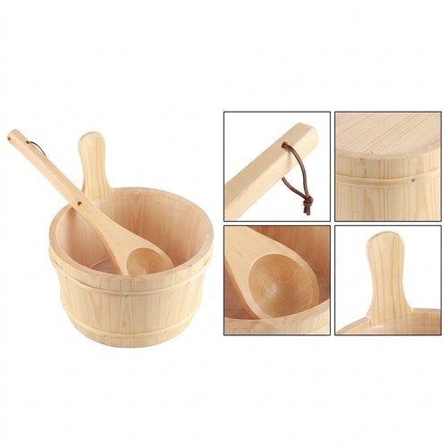 Sauna bucket gallon natural - 1,